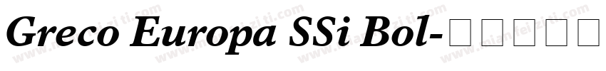 Greco Europa SSi Bol字体转换